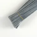 Grey Chenille Stems Pipe Cleaners DIY Craft Fuzzy Wires Bulk for Kids Art Craft Projects - Light Gray