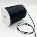 Black satin ribbon roll, 0.6-5cm polyester fabric ribbon for gift wrapping crafts sewing. - Black 0.3cm Width 450M/Tube