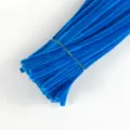 Blue pipe cleaners bulk plush craft sticks for kids DIY handmade creative projects crafts - Dark Lake Blue