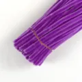 Thickened purple pipe cleaners chenille stems for kids DIY craft handmade art projects. - Fuchsia