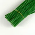 Green chenille stems pipe cleaners fuzzy sticks for kids DIY handmade craft art projects - Dark Green