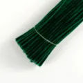 Green fuzzy sticks pipe cleaners bulk bundle for children DIY creative craft making variant - Dark Green
