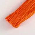 Bright orange pipe cleaners craft stems dense chenille sticks for kids DIY art projects supplies - Orange Red