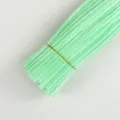 Light green pipe cleaners fluffy chenille stems diy craft material for kids handmade art projects - Mint Green