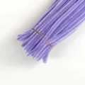 Purple pipe cleaners chenille stems for kids DIY crafts bulk fluffy bending sticks - Macaron Purple