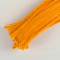 Orange pipe cleaners craft stems fuzzy wire for DIY children handmade art craft projects - Golden Yellow