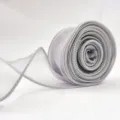 Rotolo nastro organza trasparente grigio 4cm per confezione bouquet e fiocchi fai da te. - 9m Lunghezza 4cm Larghezza / Grigio