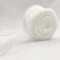 Nastro in organza trasparente bianco largo 4 cm per fiocchi fai-da-te, confezioni regalo e bouquet. - 9m Lunghezza 4cm Larghezza / Bianco