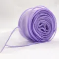 Nastro in Organza Lavanda 4cm Larghezza Bordo Ondulato Rotolo di Tessuto per Regali DIY - 9m Lunghezza 4cm Larghezza / Viola chiaro