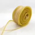 Nastro in Organza Oro 4cm Largo Fiocco Confezione DIY Artigianato Fermaglio Capelli - 9m Lunghezza 4cm Larghezza / Kaki con Bordo Oro