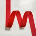 Red single-sided velvet ribbon for DIY crafts, hair bows, Christmas gift wrapping and sewing. - 1.5cm (5 Yards) / Red