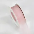Pink transparent ribbon variant, 2.5cm organza silk for gift wrapping and DIY bows. - 2.5cm-20Y / Pink