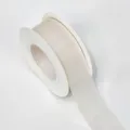 Light beige 2.5cm ribbon roll, sheer organza tape for gift packaging and DIY crafts. - 2.5cm-20Y / Off White