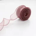 Nastro Organza Rosa Antico 4cm Rotolo Bordo Ondulato Tessuto per Fiocchi DIY Accessori - 9m Lunghezza 4cm Larghezza / Rosso corallo