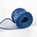 Nastro in organza blu scuro con filo 4cm di largo per confezione regalo bouquet fiocco fai da te - 9m Lunghezza 4cm Larghezza / Blu Navy