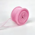 4cm nastro in organza rosa rotolo per confezione bouquet fiocchi fai da te accessori capelli - 9m Lunghezza 4cm Larghezza / Rosa chiaro