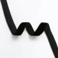 Black velvet ribbon single-sided flocking fabric trim for hair bows and gift wrapping - 1cm (5 Yards) / Black
