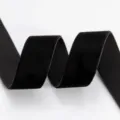 Black velvet ribbon single-sided flocked fabric for handmade hair bows gift wrapping and crafts - 4cm (5 Yards) / Black