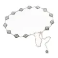 Chaîne de taille en métal argenté pour femmes, bijoux de corps vintage losange sculpté. - Chaîne de Taille Losange / Argent