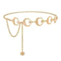 Charmante chaîne de taille céleste dorée avec pendentifs lune et étoile pour looks bohèmes. - Chaîne De Taille Lune / Or