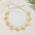 Chaîne de taille en métal doré avec breloques coquillage ceinture élégante robe bijoux accessoires - Chaîne de Taille Conque / Or