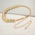 Chaîne de taille coquillage dorée pour femme, ceinture de corps en métal vintage réglable. - Chaîne de Taille Coquillage / Or
