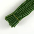 Green pipe cleaners craft stems fluffy fuzzy wires for kids DIY handmade art projects - Army Green