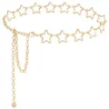 Ceinture chaîne métallique étoile creuse dorée pour femmes, accessoire de mode élégant. - Chaîne de Taille Étoile Creuse Dorée