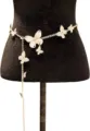 Ceinture chaîne papillon en métal argenté pour femmes bijoux de taille esthétiques - Chaîne de Taille Papillon / Or