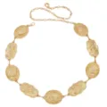 Chaîne de taille en métal doré pour femme, ceinture vintage à relief pour robe. - Chaîne de Taille Ovale Animale / Or