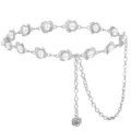 Femme argent métal taille chaîne perle fleur robe ceinture réglable bijou accessoire - Chaîne de Taille Perle en Dentelle / Argent