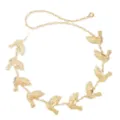 Ceinture chaîne oiseaux métal or vintage bohème, accessoire taille élégant robe. - Chaîne de Taille Colombe / Or