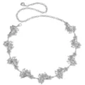 Ceinture chaîne cheval argentée pour femme, accessoire de taille élégant vue de détail. - Cheval / Argent