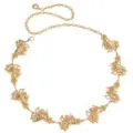 Ceinture chaîne métal doré avec pendentifs chevaux, accessoire taille mode élégant vue détail. - Cheval / Or