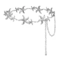 Chaine de taille en metal etoile de mer argentee mode femme bijou de corps de mer - Chaîne de Taille Étoile de Mer / Argent