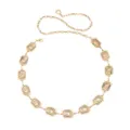 Elegant gold metal waist chain for women bohemian adjustable belt skirt jeans accessory - Square Waist Chain / Gold