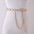 Chaine de taille doree en metal pour femme ceinture elegante minimaliste pour robe - Chaîne de Taille Cercle Doré 2