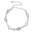 Ceinture chaîne métallique géométrique vintage pour femme, bijoux de taille rétro accessoire. - Chaîne de Taille de Forme Spéciale / Argent