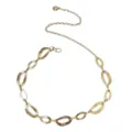 Femme vintage or géométrique ovale maillon chaîne ceinture élégante robe décoration taille - Chaîne de Taille de Forme Spéciale / Or