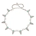 Chaîne de taille bohème vintage pour femme en métal avec pendentifs crâne de taureau turquoise - Style Tête de Taureau Turquoise / Argent