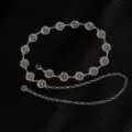 Vintage silver metal flower waist chain for women, elegant sunflower dress pant chain. - Vintage Daisy Sunflower Flower Style (X781-1) / Silver