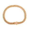 Gold Cuban Link Bracelet Stainless Steel Pink Zircon Hip Hop Chain Jewelry 6mm 8mm - 16cm / Gold (Pink Zirconia)