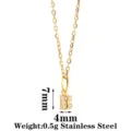 Gold stainless steel initial B pendant necklace with sparkling zirconia, trendy jewelry gift. - Letter B / Gold