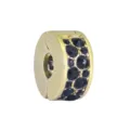 Gold-plated black stone charm clip bead, stylish stainless steel DIY bracelet accessory. - Gold Round Black Zirconia