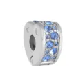 Heart Blue Crystal Charm Bead Silver Tone DIY Bracelet Jewelry Accessory Variant SKU - Steel Color Heart Blue Rhinestone