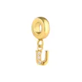 Colgante de letra U de acero inoxidable dorado para hacer joyas de pulsera de cadena de serpiente. - Letra U / Dorado