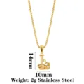 Retro Blumen Initiale Buchstaben Anhänger Halskette Edelstahl Hip Hop Schmuck für Damen Alltag - Buchstabe L / Gold