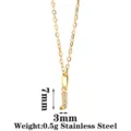 Gold stainless steel letter J pendant necklace with sparkling zirconia stones for women chic. - Letter J / Gold