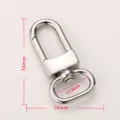 Titanium steel bag hardware swivel snap hook DIY metal lobster clasp for leather handbag. - Type 4 34*16*11.9mm / Silver