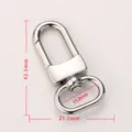Titanium steel swivel lobster clasp hardware accessory for DIY leather handbags and keychains. - Type 6 44.5*25.4*19.8mm / Silver